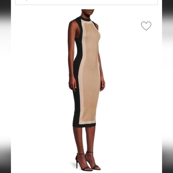 Bebe Metallic Colorblock Knit Bodycon Dress - Picture 6 of 8